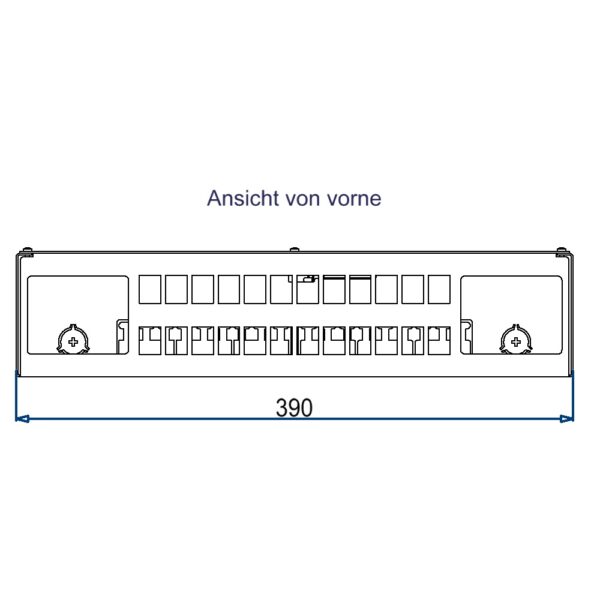 Produktbild MVT 150 244 RAL9016  -  Aufputz Medienverteiler für 24 Keystone (19.4mm Ausschnitt)